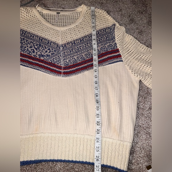 Free People Geo Party Pullover sweater size Medium - Picture 7 of 9